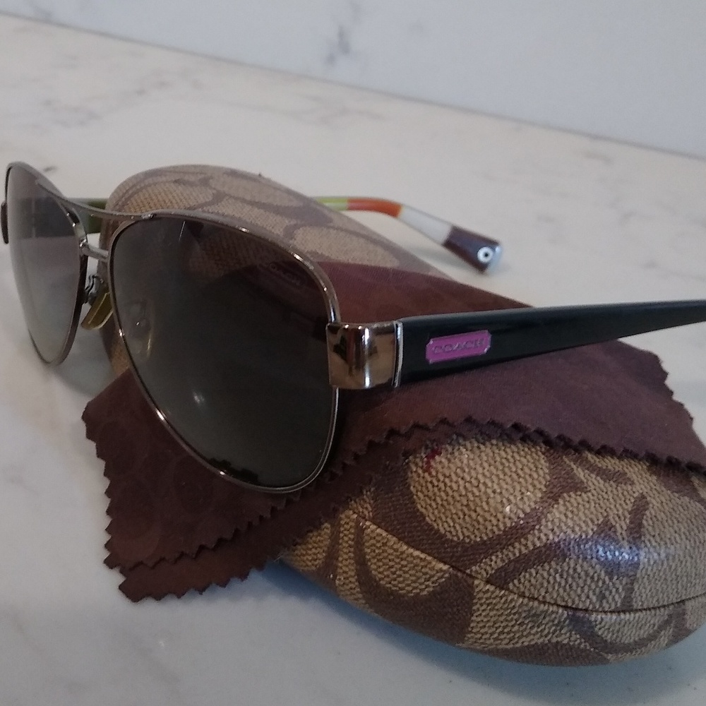 Authentic Coach Aviator Sunglasses